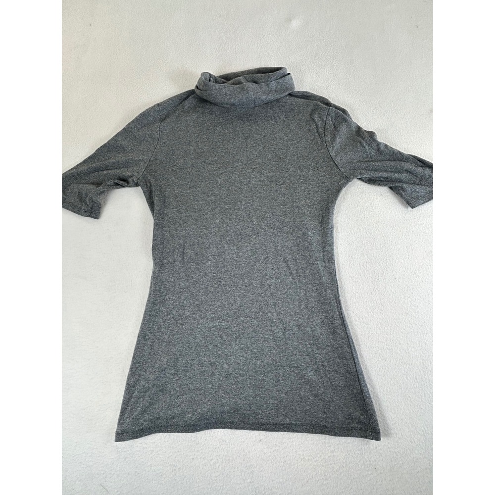 Mossimo Turtleneck Top Women Medium Grey Minimalist